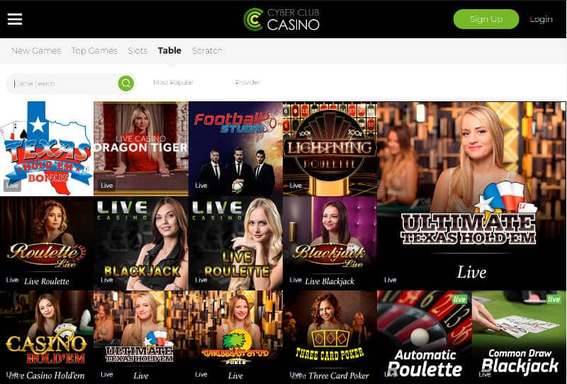 live casino games online free